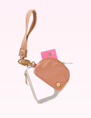 Ninety Nine Boutique super-pale pink accessory product photo: Beige Dynamic Duo Pouch Wristlet (September 30, 2026)