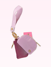 Ninety Nine Boutique super-pale pink accessory product photo: Two Toned Purple Wristlet Pouch Duo (September 30, 2026)