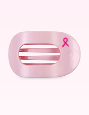 Ninety Nine Boutique super-pale pink accessory product photo: Flat Round Hair Clip | Large | Pink Ribbon Power (September 30, 2026)