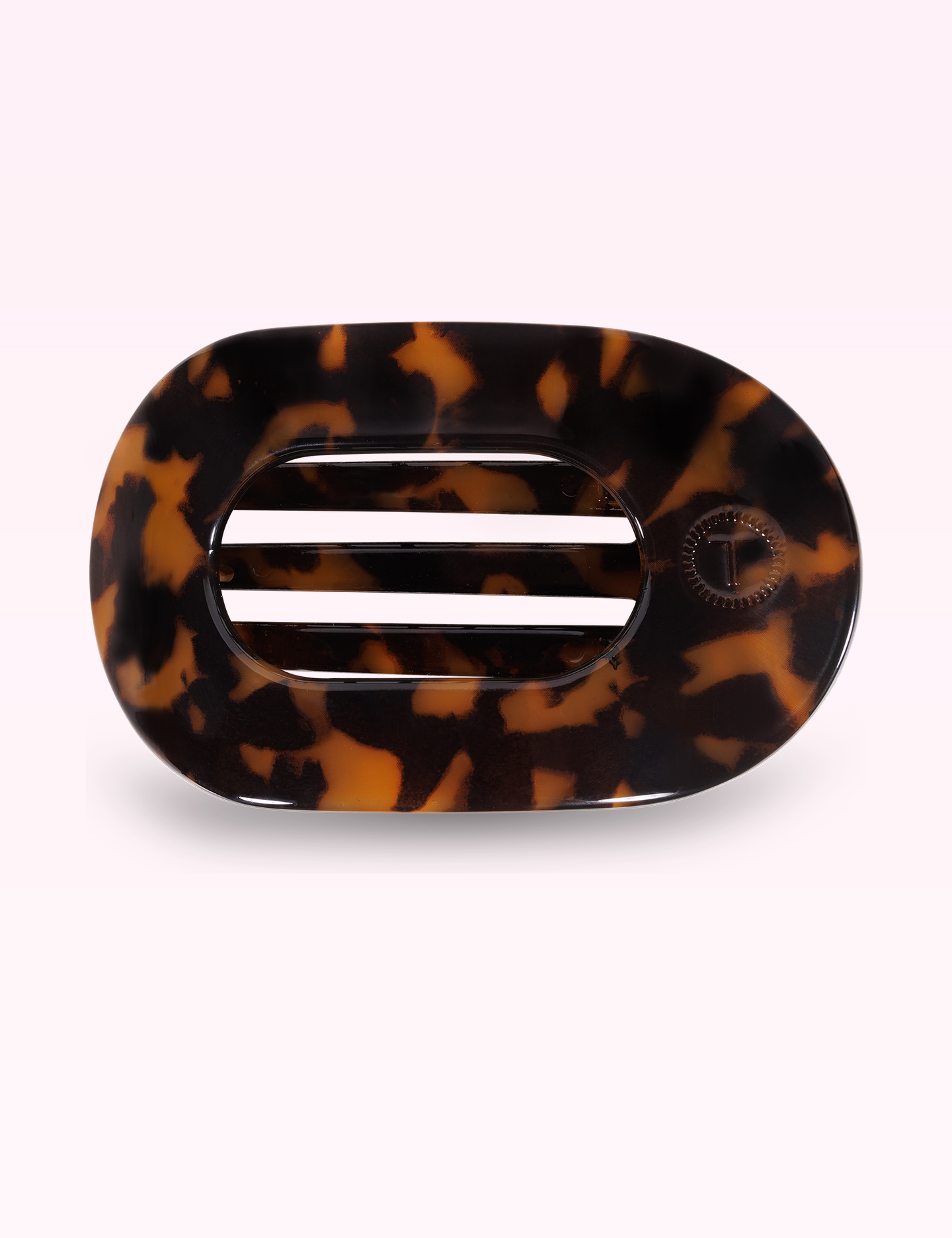 Ninety Nine Boutique super-pale pink accessory product photo: Flat Round Hair Clip | Small | Tortoise (September 30, 2026)