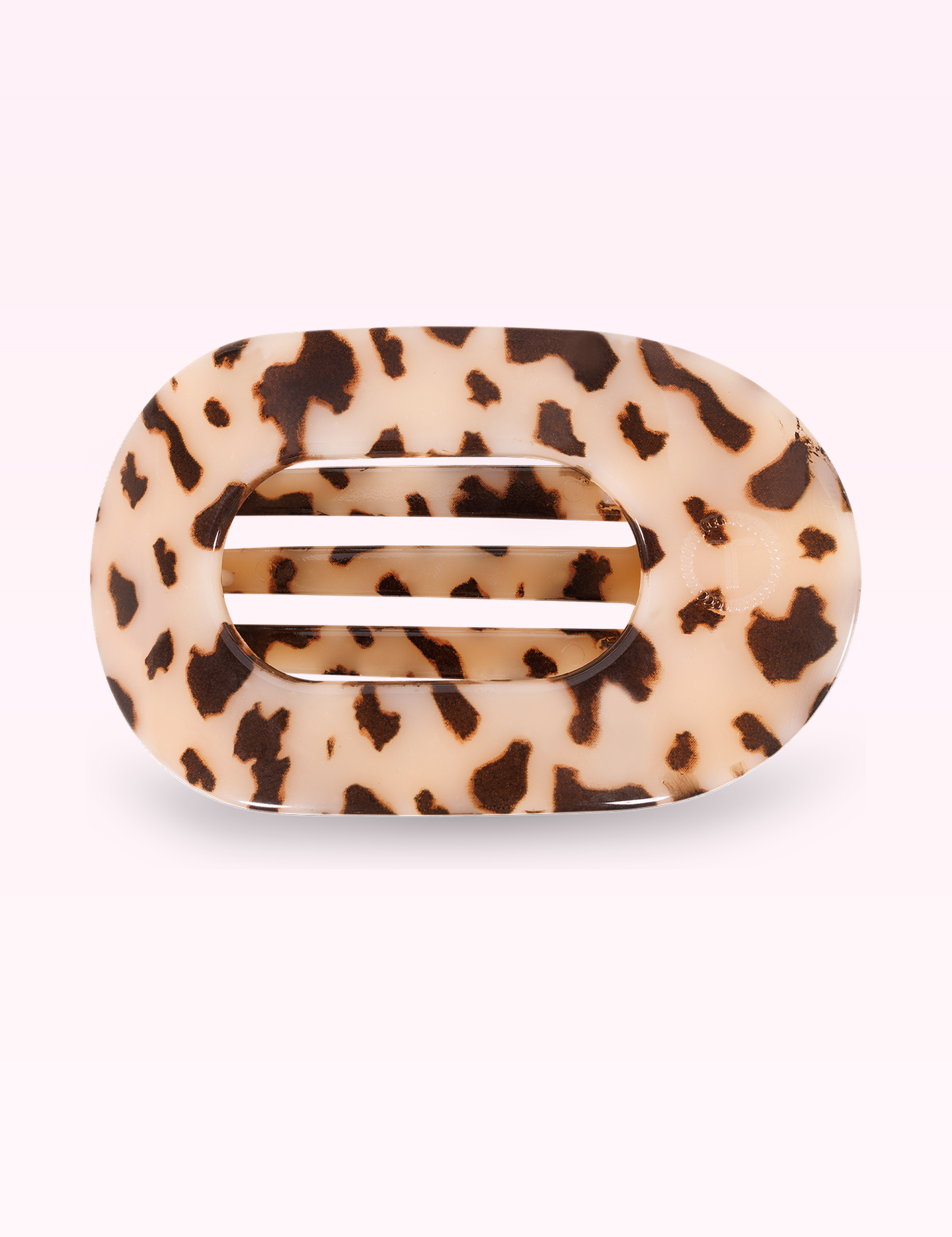 Ninety Nine Boutique super-pale pink accessory product photo: Flat Round Hair Clip | Small | Blonde Tortoise (September 30, 2026)