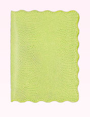 Ninety Nine Boutique super-pale pink accessory product photo: Green Lizard Scallop Passport Holder (September 30, 2026)