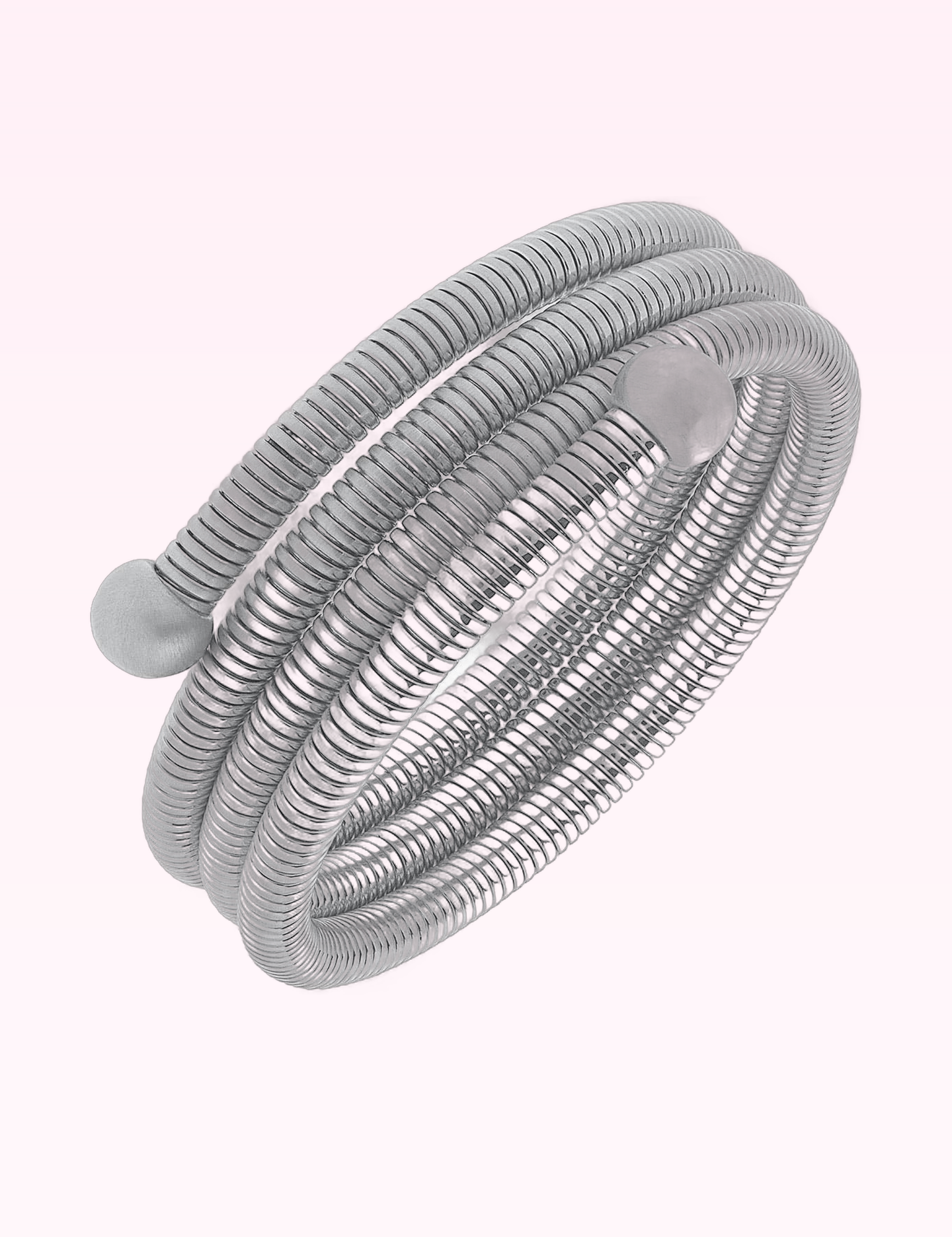 Ninety Nine Boutique super-pale pink accessory product photo: Mercer Coiled Watchband Bangle (September 30, 2026)