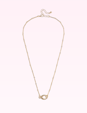 Ninety Nine Boutique super-pale pink accessory product photo: Dolly Delicate Link Charm Necklace Base in Shiny Gold (September 30, 2026)