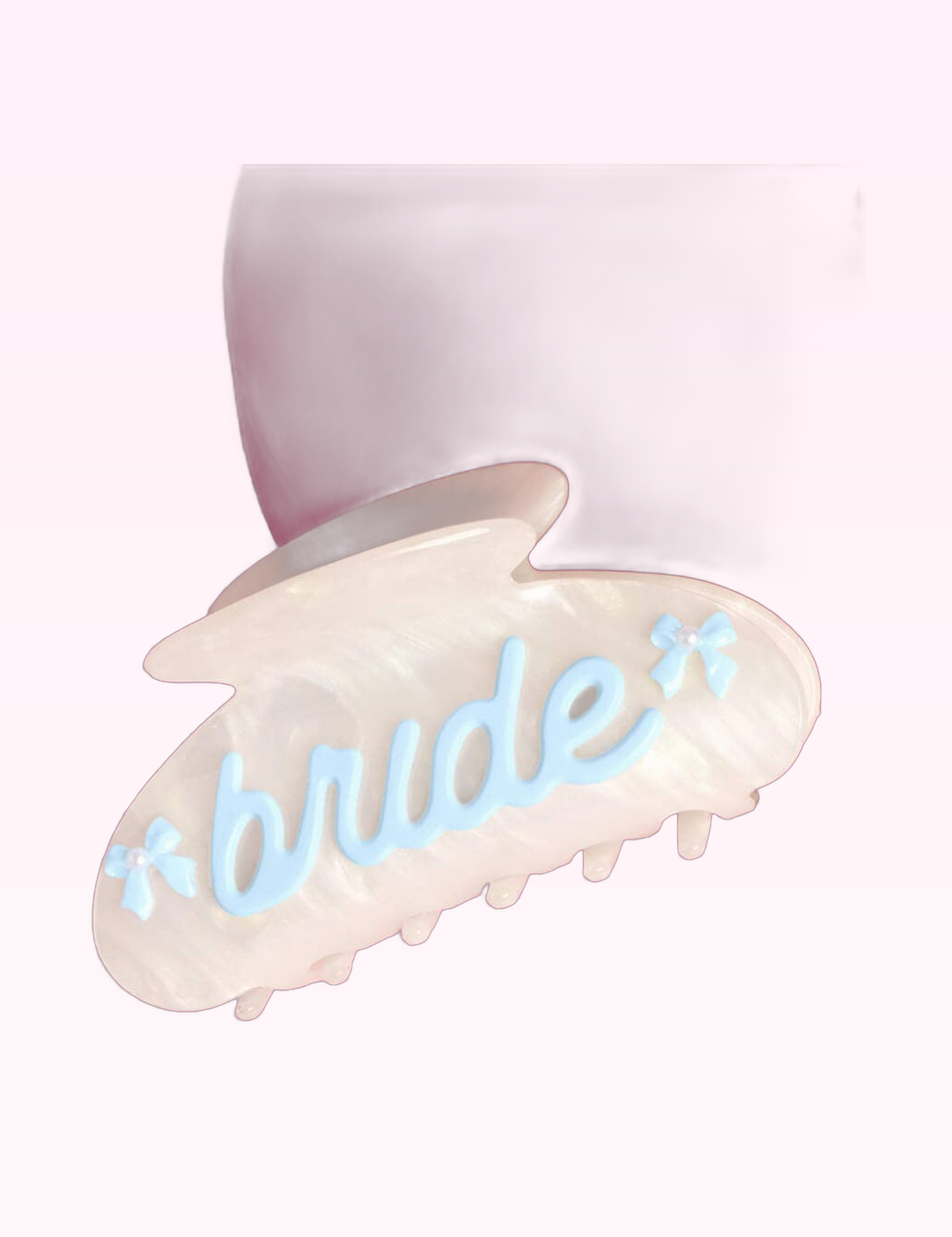 Ninety Nine Boutique super-pale pink accessory product photo: Something Blue Bride Clip (September 30, 2026)