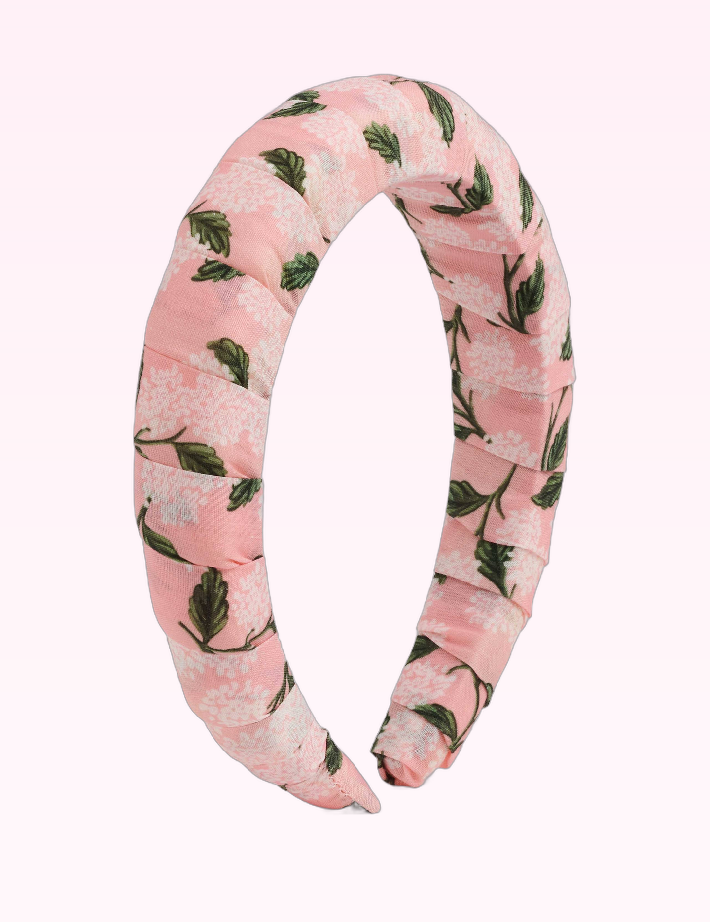 Ninety Nine Boutique super-pale pink accessory product photo: Pink Hydrangea Wrapped Headband (September 30, 2026)