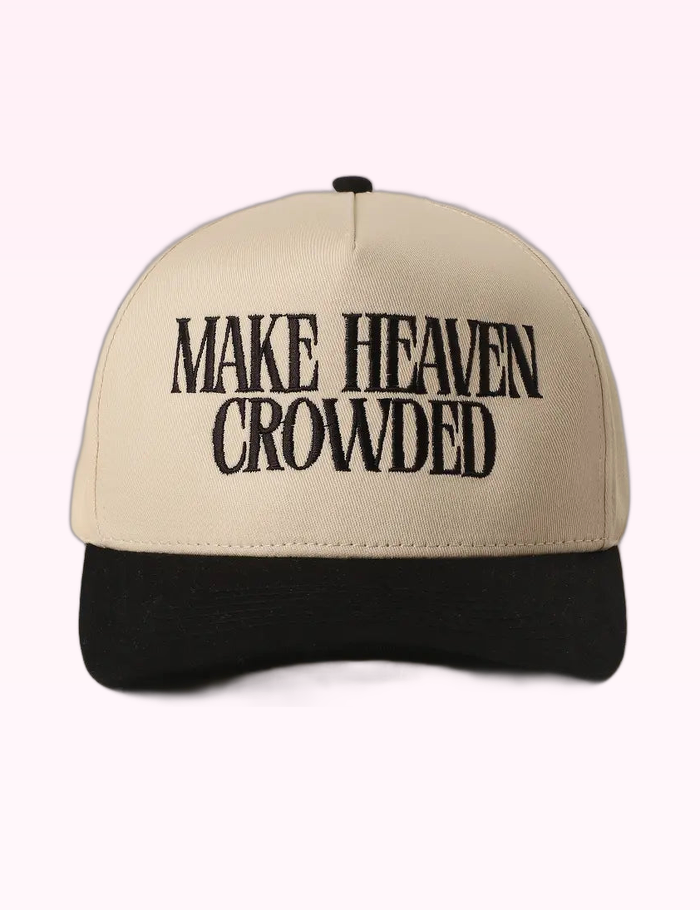 Ninety Nine Boutique super-pale pink accessory product photo: Black Make Heaven Crowded Hat (September 30, 2026)