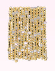 Ninety Nine Boutique super-pale pink accessory product photo: 4mm Bead & Pearl Stretch Bracelet (September 30, 2026)