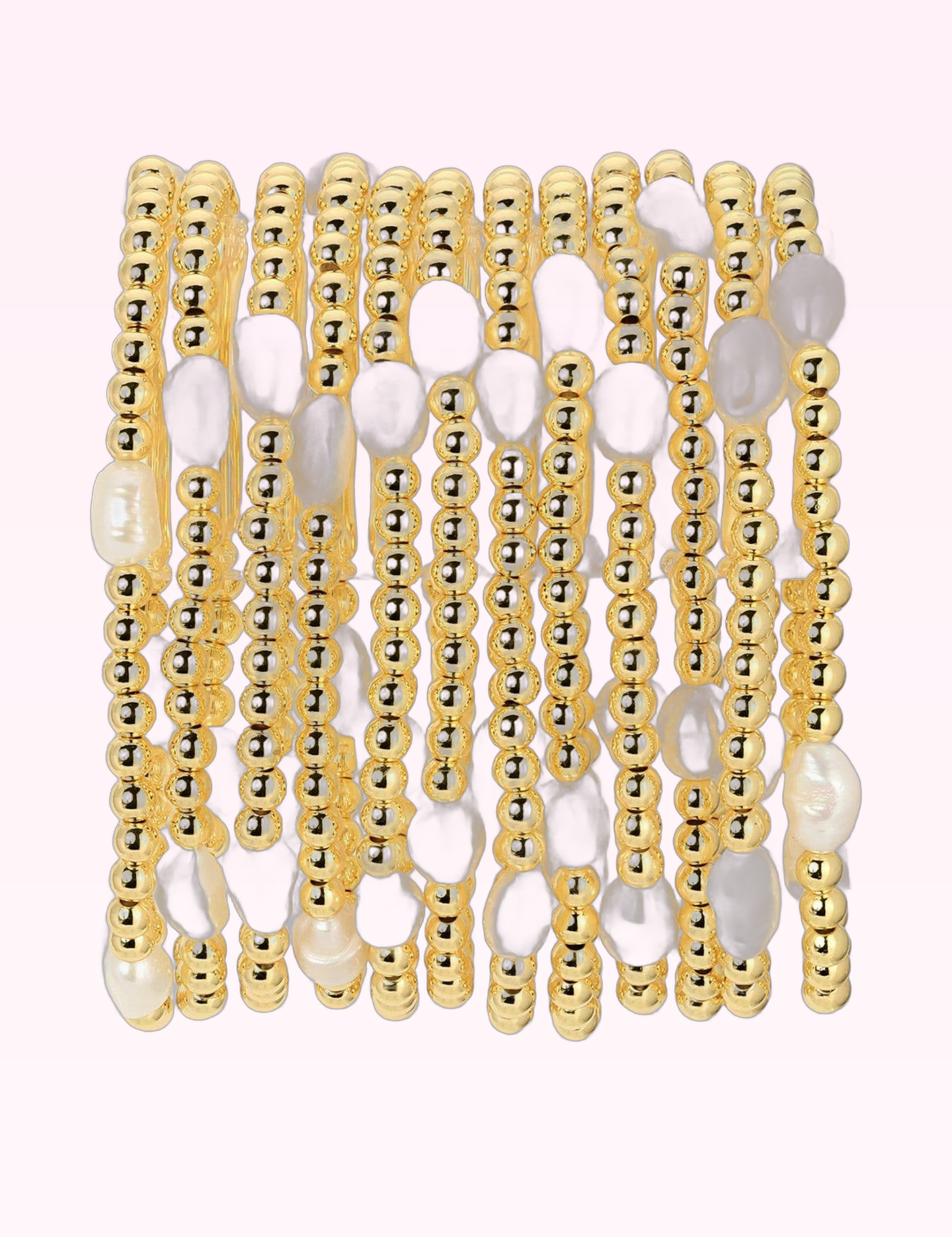 Ninety Nine Boutique super-pale pink accessory product photo: 4mm Stretch Medium Pearl Bracelet (September 30, 2026)