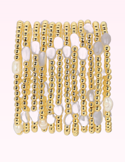 Ninety Nine Boutique super-pale pink accessory product photo: 4mm Stretch Medium Pearl Bracelet (September 30, 2026)