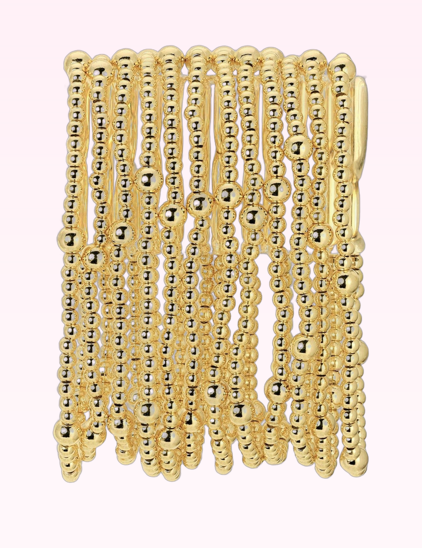 Ninety Nine Boutique super-pale pink accessory product photo: 3mm Bead With 5mm Accent Stretch Bracelet (September 30, 2026)