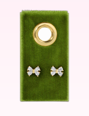 Ninety Nine Boutique super-pale pink accessory product photo: Cubic Zirconia Bow on Velvet Gift Tag (September 30, 2026)