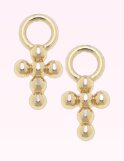 Ninety Nine Boutique super-pale pink accessory product photo: Gold beaded Cross Charm (September 30, 2026)