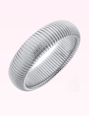 Ninety Nine Boutique super-pale pink accessory product photo: Silver Statement Florence Watchband Bangle (September 30, 2026)
