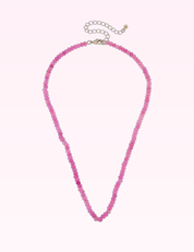 Ninety Nine Boutique super-pale pink accessory product photo: Pink Lucy Gemstone Beaded Necklace old (September 30, 2026)