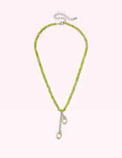Ninety Nine Boutique super-pale pink accessory product photo: Lime Green Lucy Gemstone Beaded Necklace (September 30, 2026)