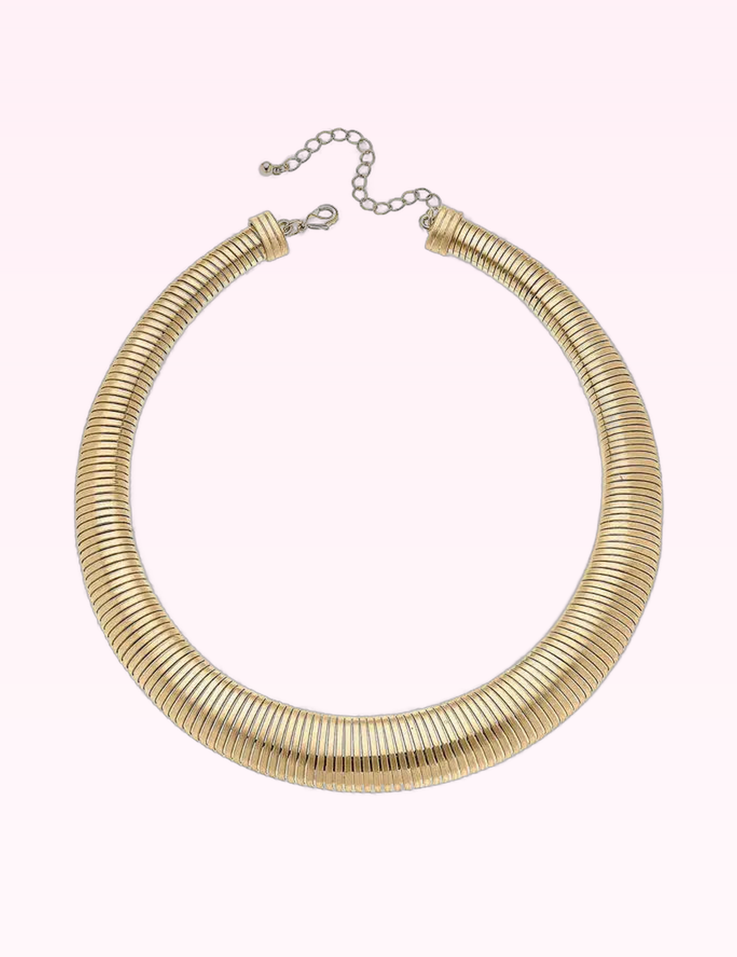 Ninety Nine Boutique super-pale pink accessory product photo: Gold Ramona Watchband Collar Necklace (September 30, 2026)