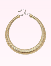 Ninety Nine Boutique super-pale pink accessory product photo: Gold Ramona Watchband Collar Necklace (September 30, 2026)