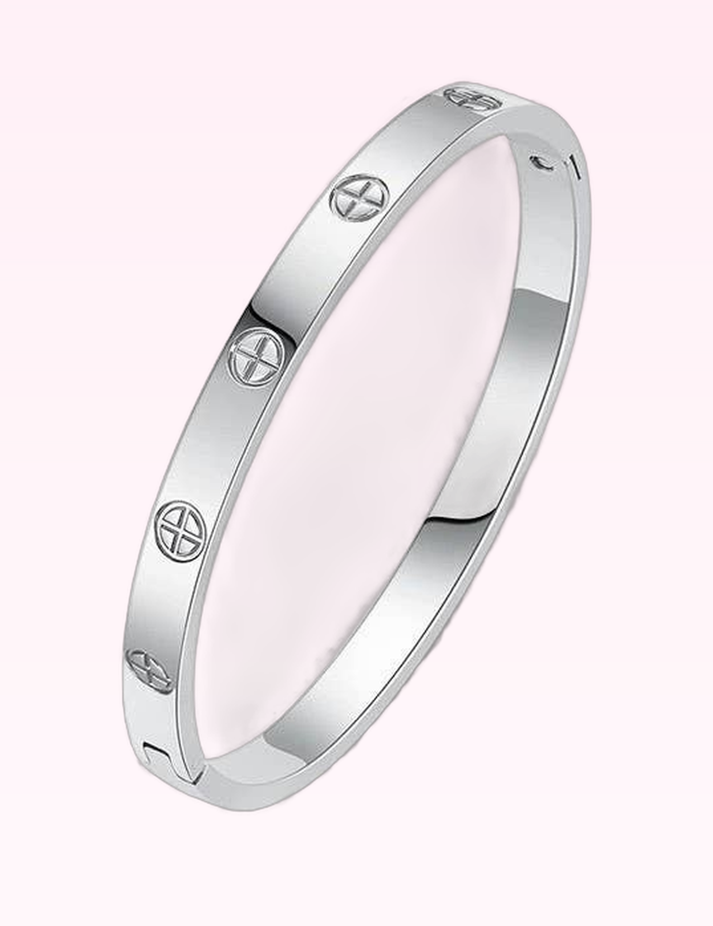 Ninety Nine Boutique super-pale pink accessory product photo: Silver Stainless Steel Bangle (September 30, 2026)