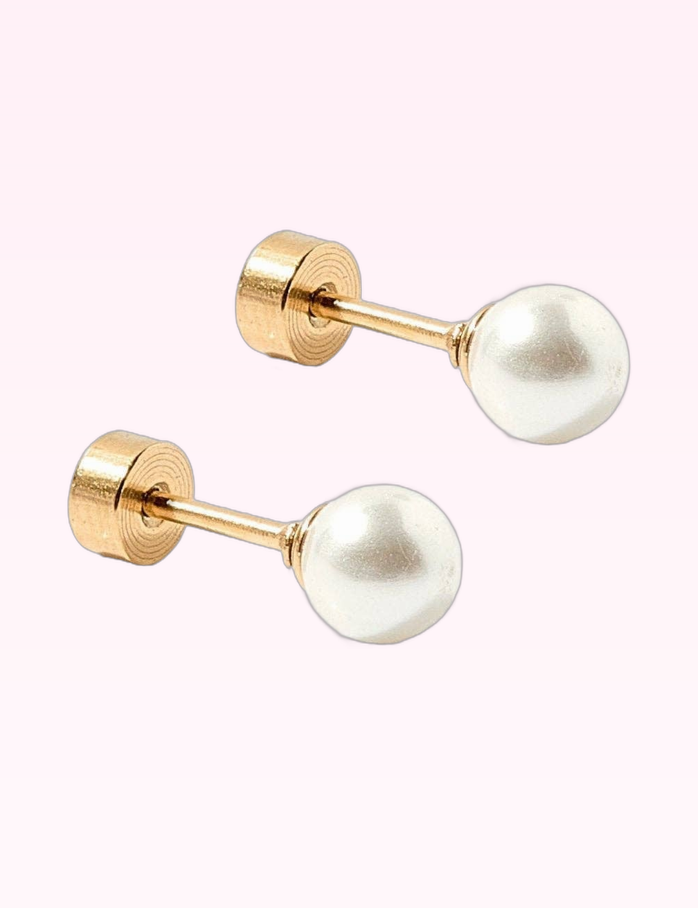 Ninety Nine Boutique super-pale pink accessory product photo: Screwback Stud Earrings Payton Pearl (September 30, 2026)