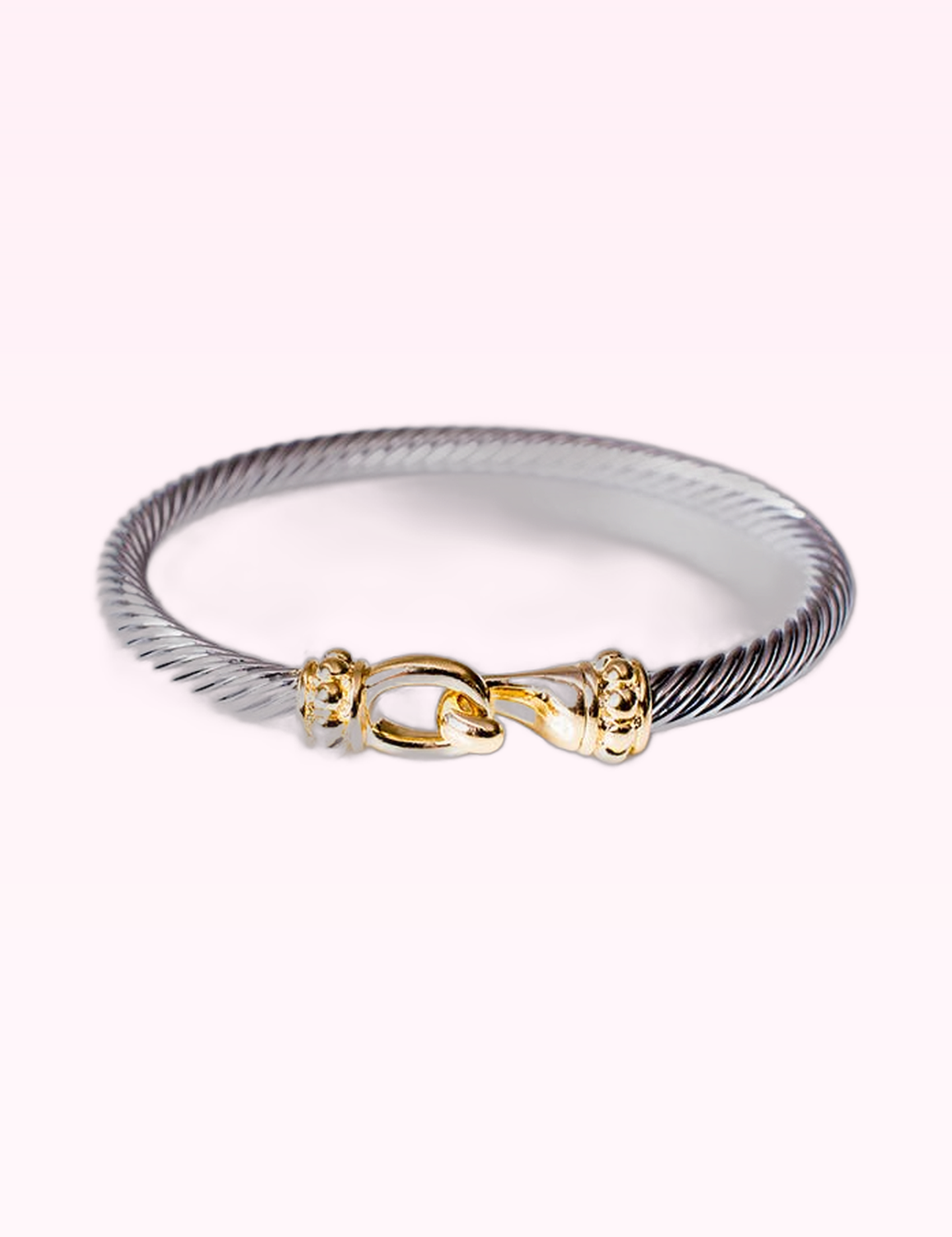 Ninety Nine Boutique super-pale pink accessory product photo: Golden Hook Bangle (September 30, 2026)