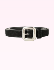 Ninety Nine Boutique super-pale pink accessory product photo: Silver Hardware Buckle Leather Belt (September 30, 2026)