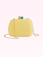Ninety Nine Boutique super-pale pink accessory product photo: Yellow Textured Clutch (September 30, 2026)