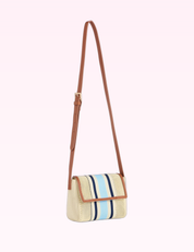 Ninety Nine Boutique super-pale pink accessory product photo: Blue Stripe Crossbody Purse (September 30, 2026)