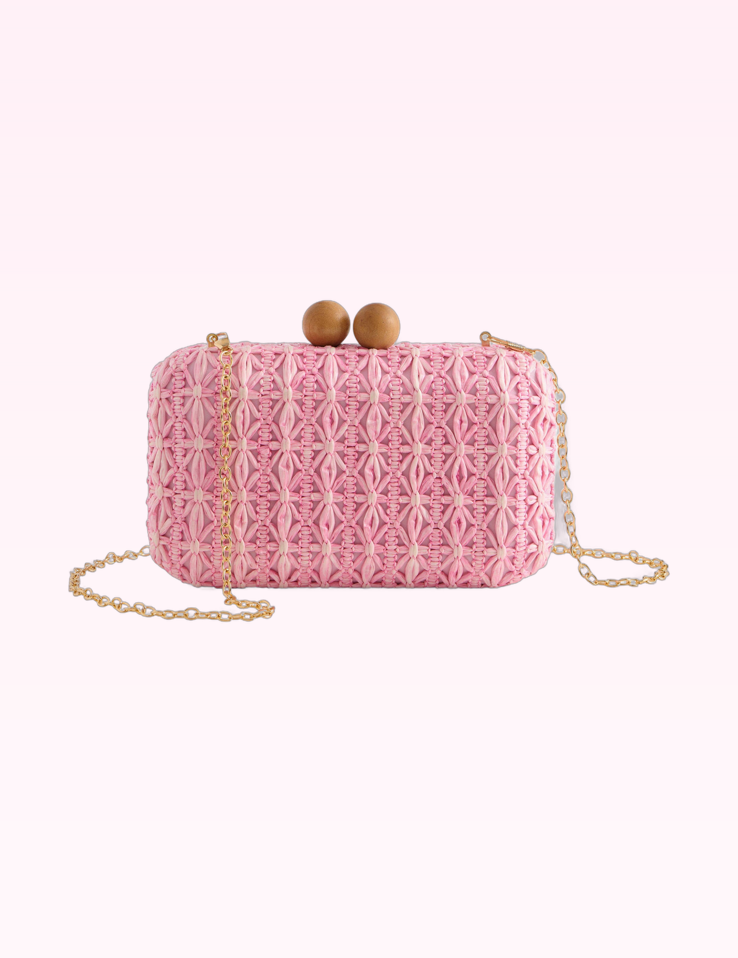 Ninety Nine Boutique super-pale pink accessory product photo: Pink Textured Clutch (September 30, 2026)