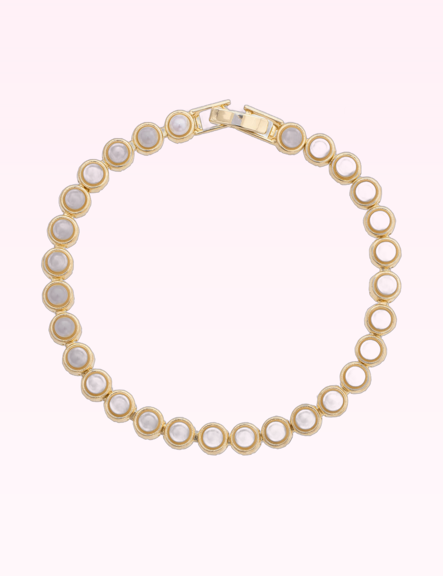 Ninety Nine Boutique super-pale pink accessory product photo: Ivy Pearl Linked Bracelet in Ivory (September 30, 2026)