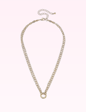 Ninety Nine Boutique super-pale pink accessory product photo: Celia 3-Row Dainty Charm Necklace Base in Shiny Gold (September 30, 2026)