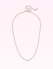 Ninety Nine Boutique super-pale pink accessory product photo: Dakota Dainty Charm Necklace Base in Shiny Gold (September 30, 2026)