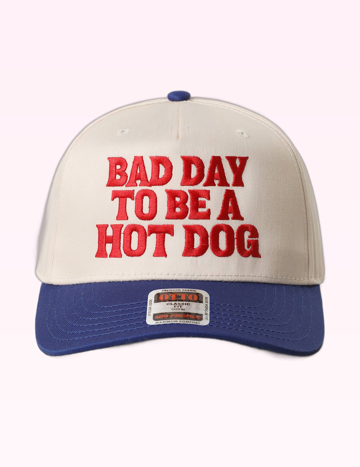 Ninety Nine Boutique super-pale pink accessory product photo: Blue Bad Day To Be A Hot Dog Trucker Hat (September 30, 2026)