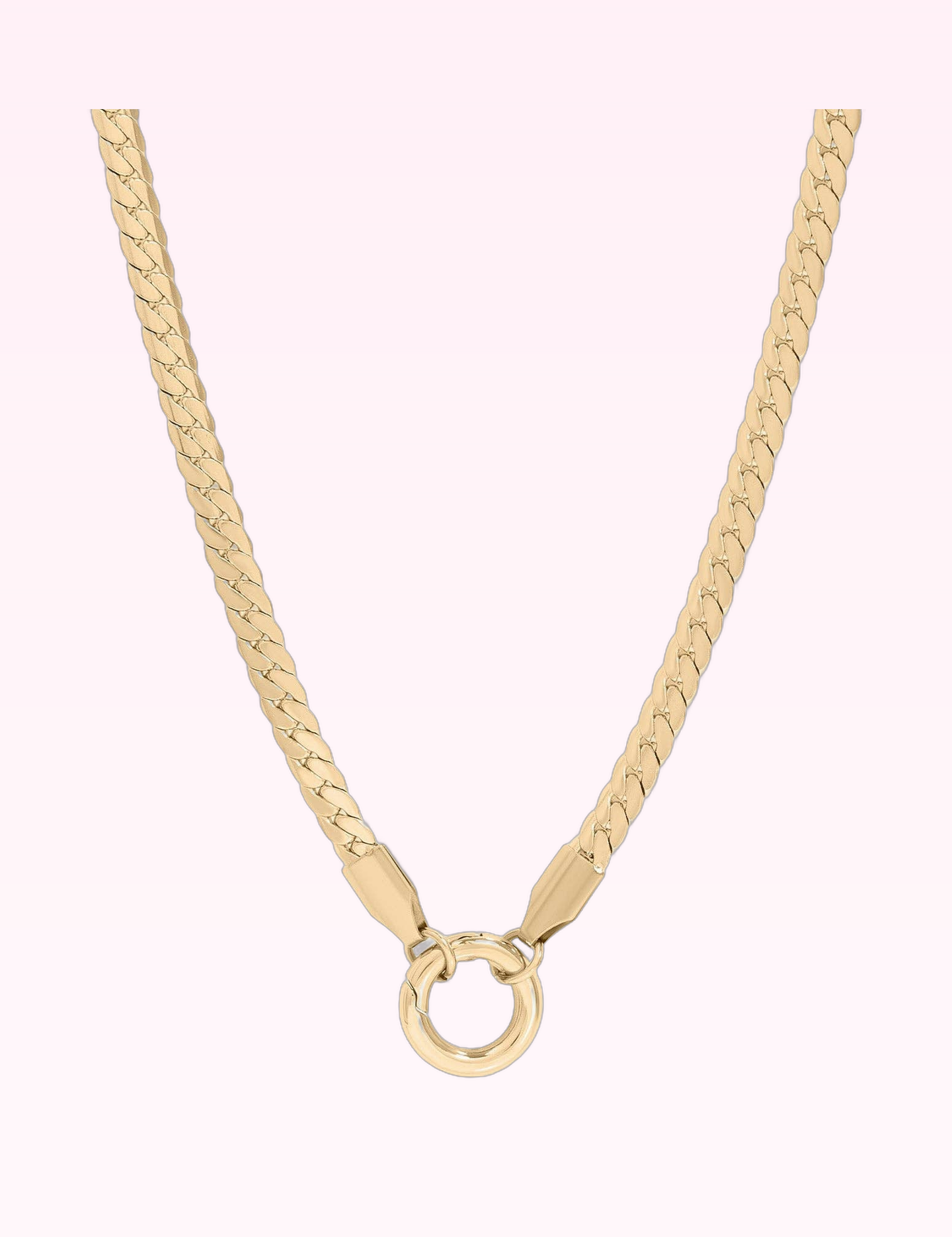 Ninety Nine Boutique super-pale pink accessory product photo: 18K Gold Stainless Steel Charm Holder Necklace (September 30, 2026)