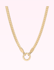 Ninety Nine Boutique super-pale pink accessory product photo: 18K Gold Stainless Steel Charm Holder Necklace (September 30, 2026)