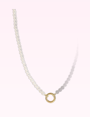 Ninety Nine Boutique super-pale pink accessory product photo: Pearl Charm Keeper Necklace (September 30, 2026)