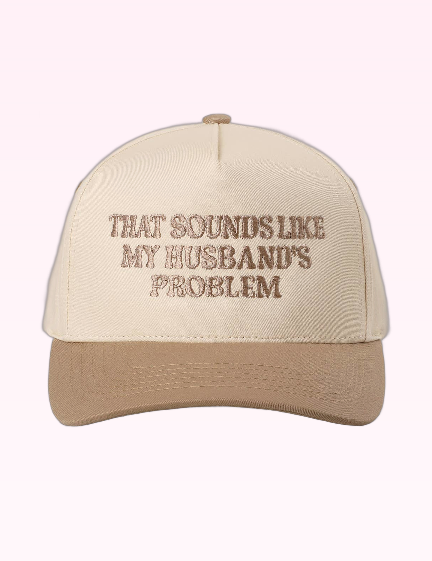 Ninety Nine Boutique super-pale pink accessory product photo: Beige That Sounds Like My Husbands Problem Hat (September 30, 2026)