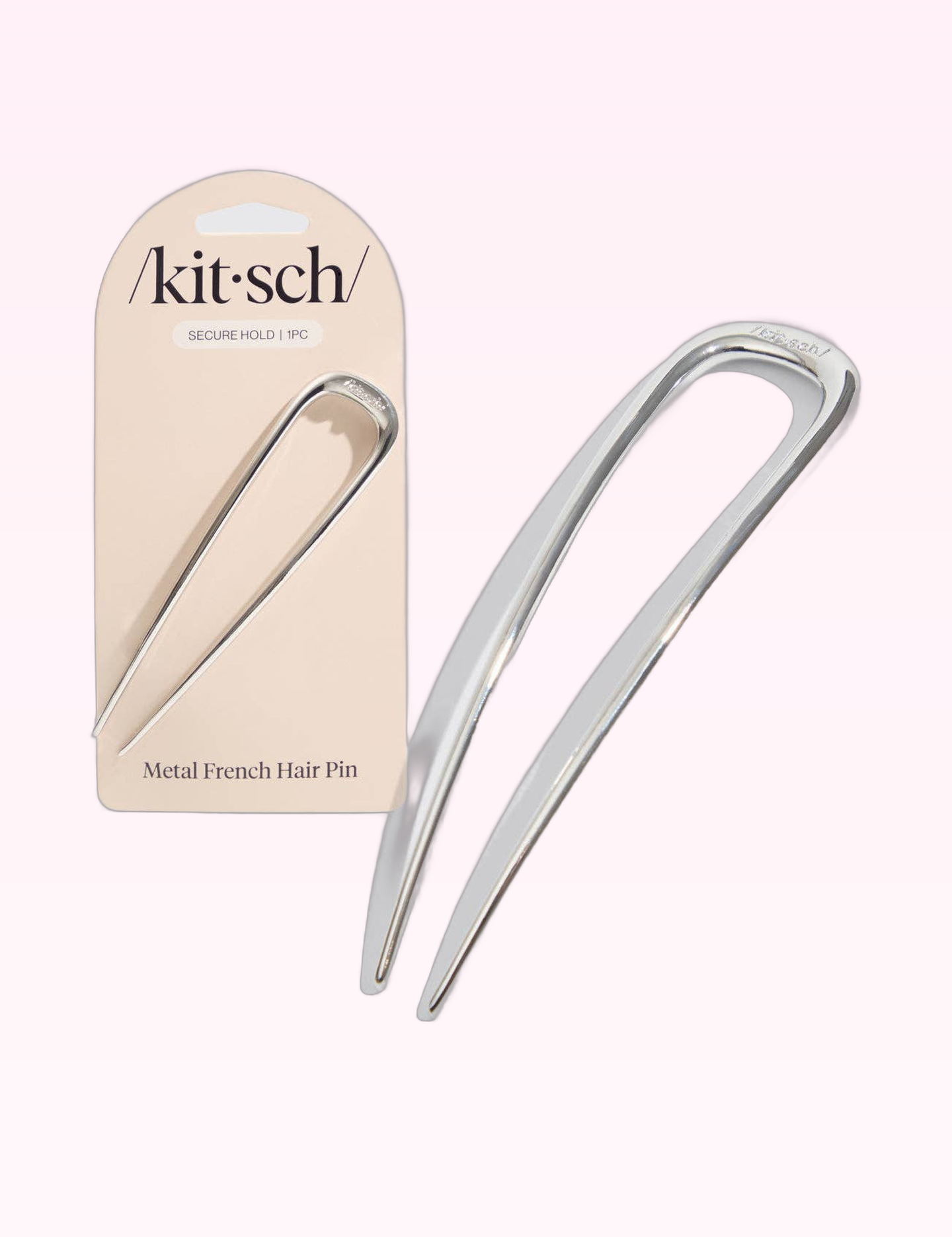 Ninety Nine Boutique super-pale pink accessory product photo: Metal French Hair Pin - Silver (September 30, 2026)