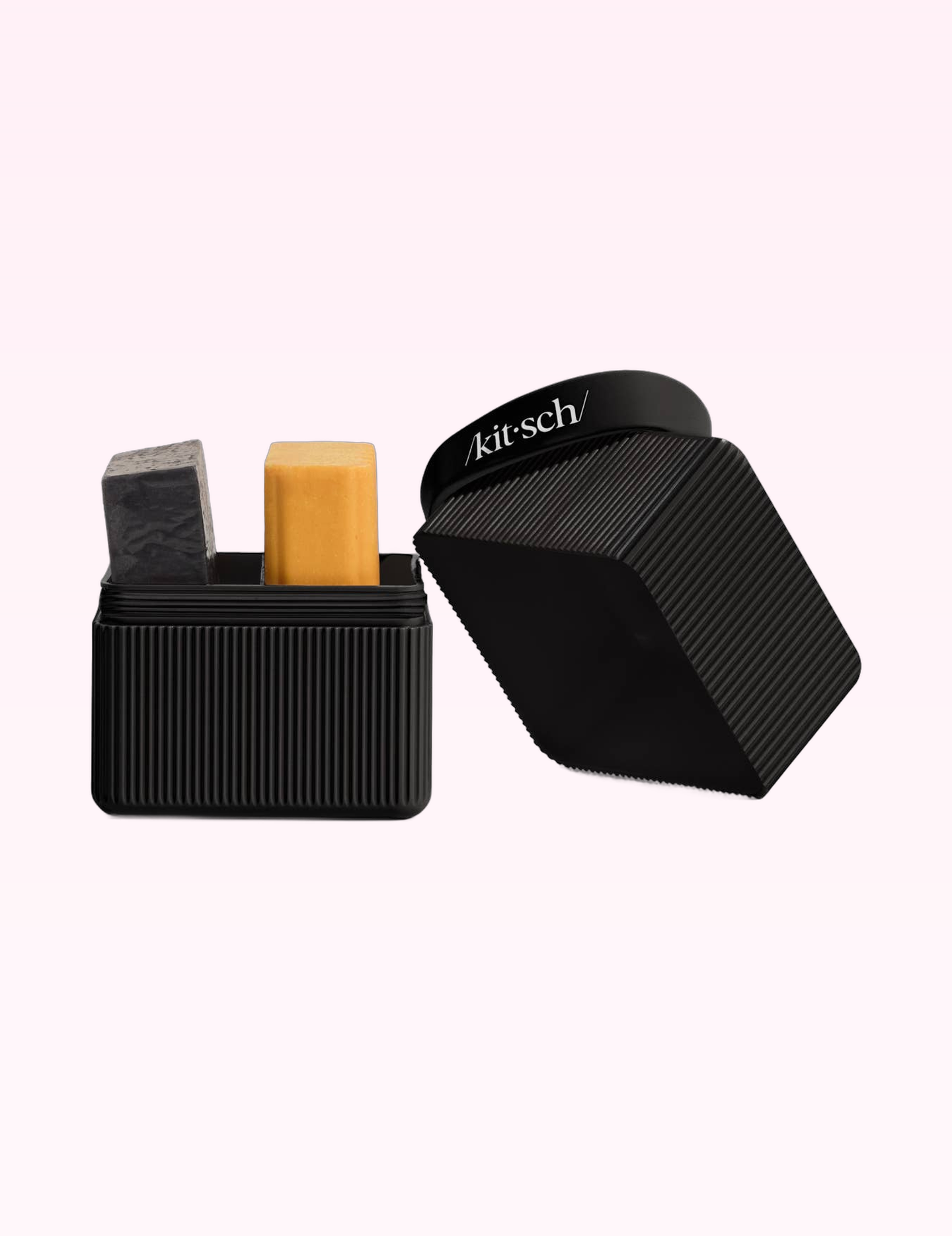 Ninety Nine Boutique super-pale pink accessory product photo: 2-Compartment Travel Case - Black (September 30, 2026)
