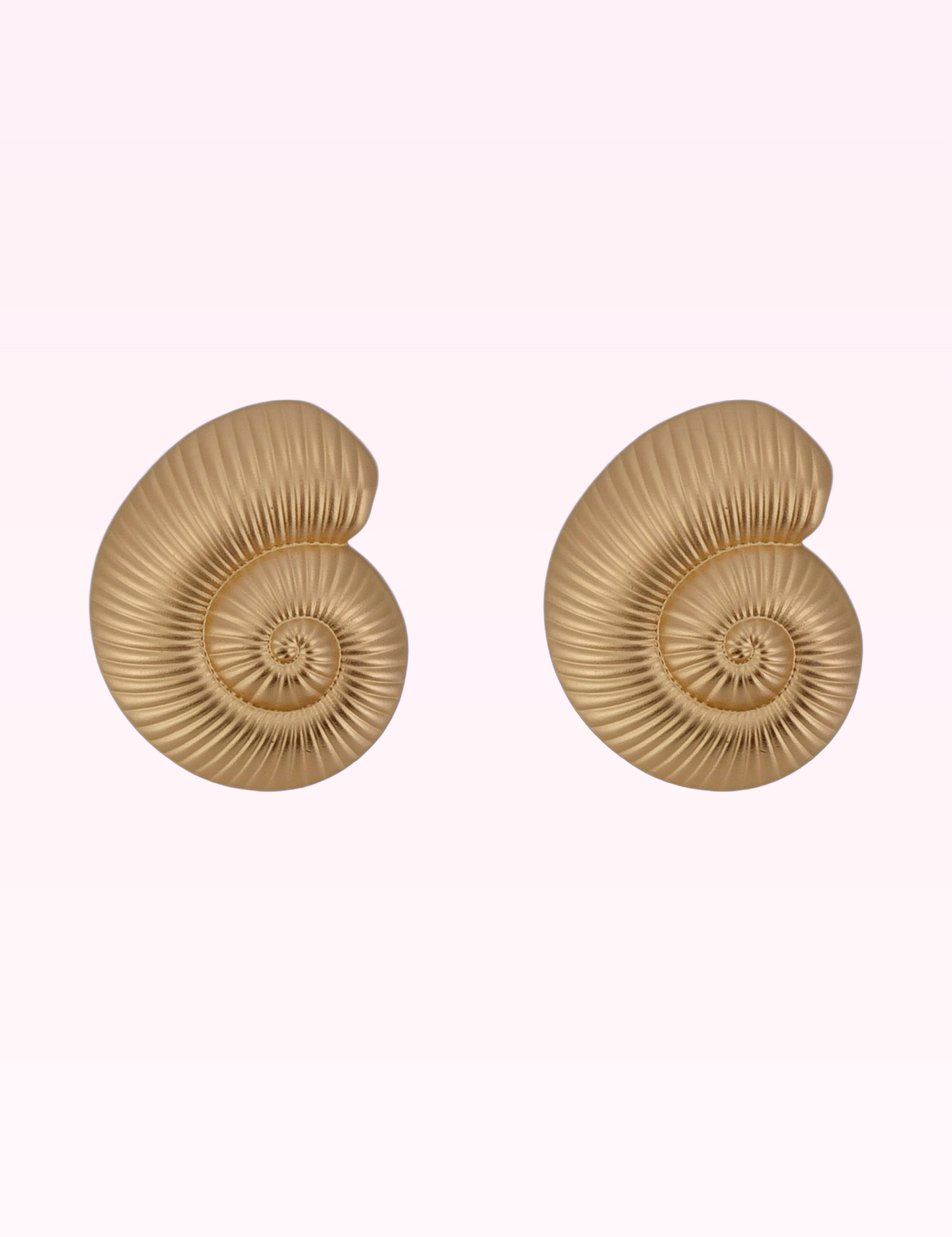 Ninety Nine Boutique super-pale pink accessory product photo: Vintage Gold Seashell Earrings (September 30, 2026)