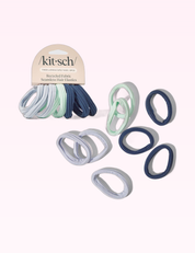 Ninety Nine Boutique super-pale pink accessory product photo: Recycled Seamless Hair Elastics 8pc Set- Garden Bouquet (September 30, 2026)