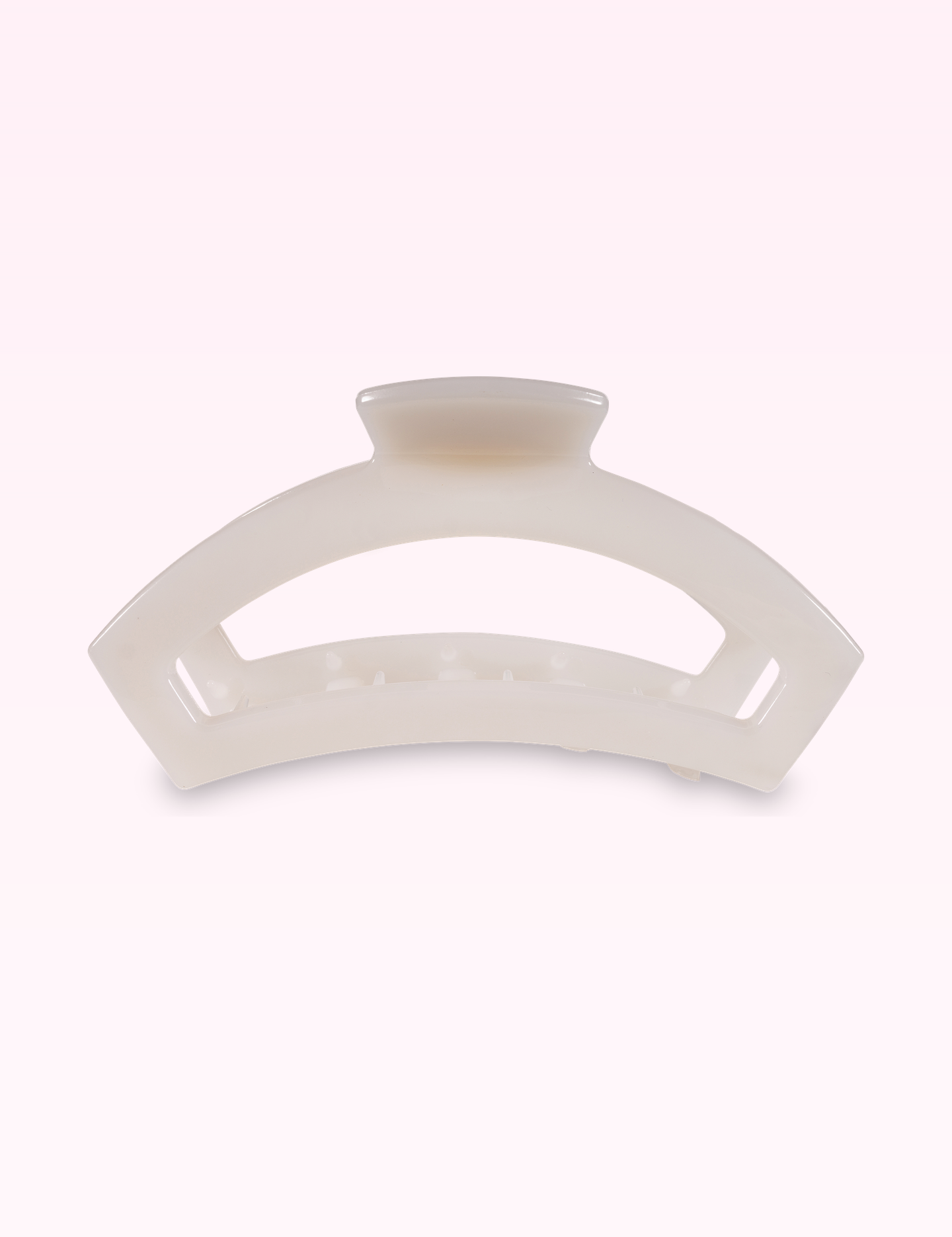 Ninety Nine Boutique super-pale pink accessory product photo: Open Hair Clip | Large | Coconut White (September 30, 2026)