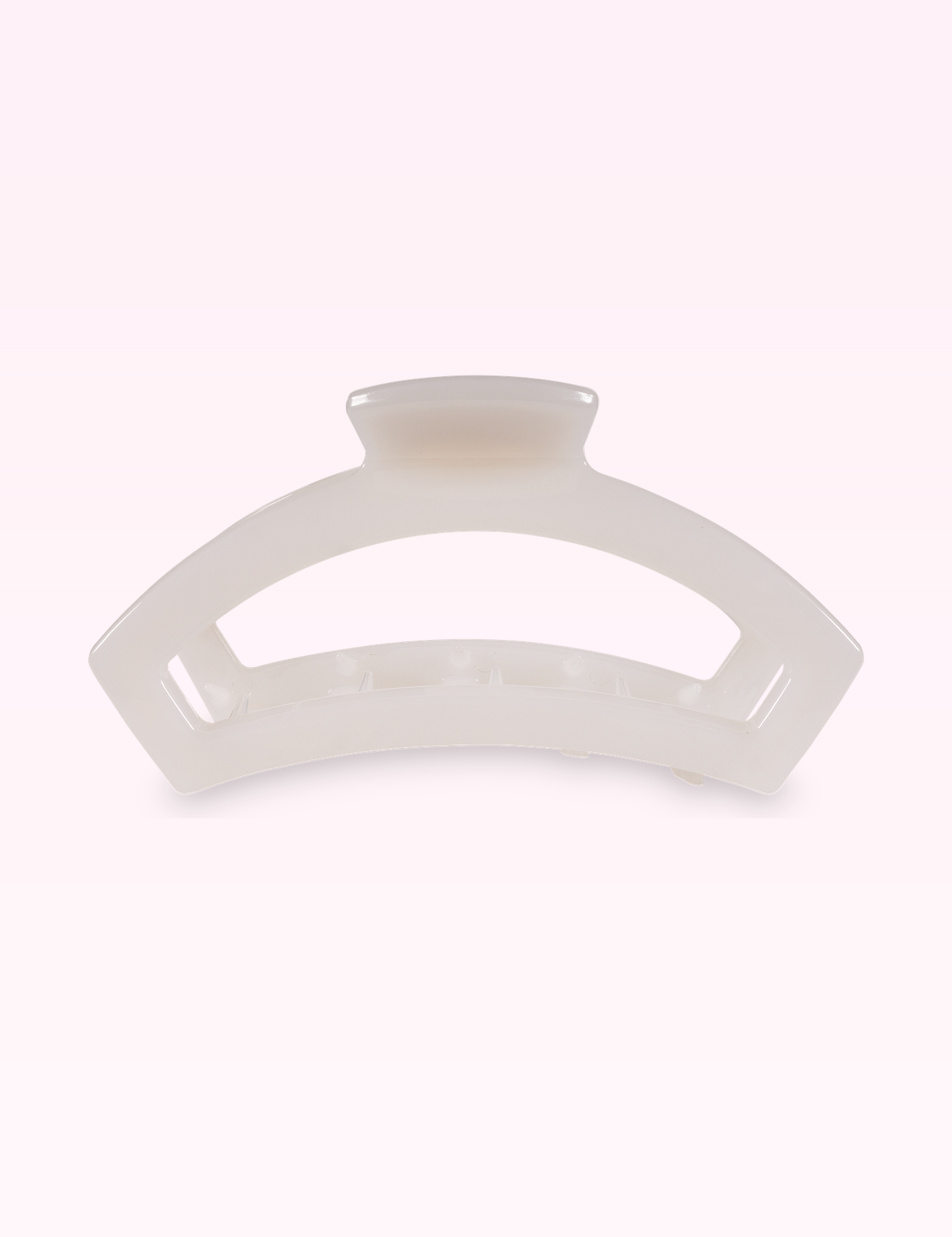 Ninety Nine Boutique super-pale pink accessory product photo: Open Hair Clip | Medium | Coconut White (September 30, 2026)