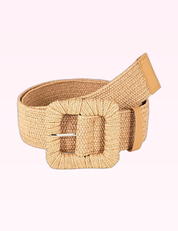 Ninety Nine Boutique super-pale pink accessory product photo: Beige Woven Elastic Waistband Belt (September 30, 2026)