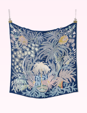 Ninety Nine Boutique super-pale pink accessory product photo: Blue Satin Square Scarf (September 30, 2026)