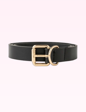 Ninety Nine Boutique super-pale pink accessory product photo: Small Gold & Black Square Buckle Belt (September 30, 2026)