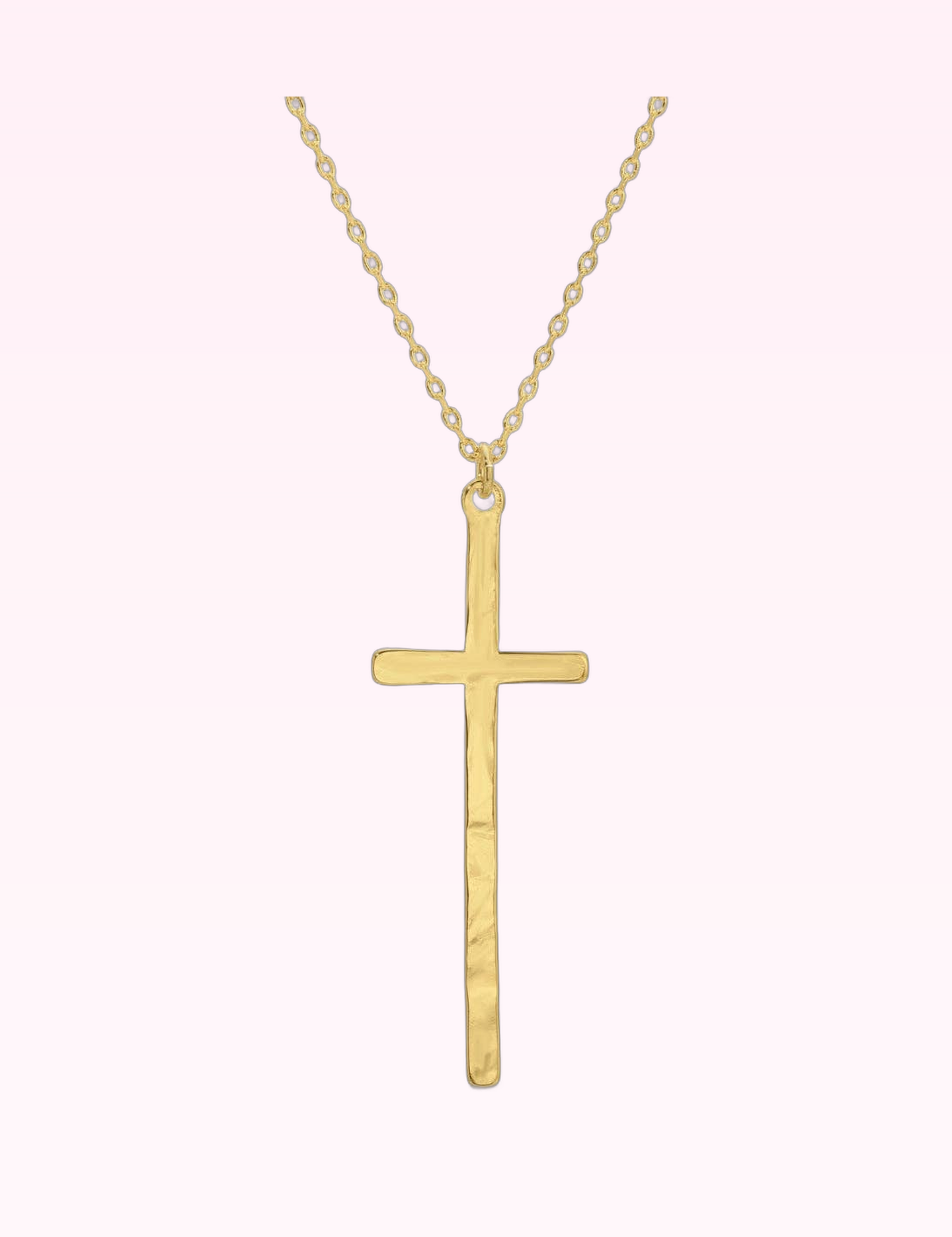 Ninety Nine Boutique super-pale pink accessory product photo: Gold Slim Cross Pendant Necklace (September 30, 2026)