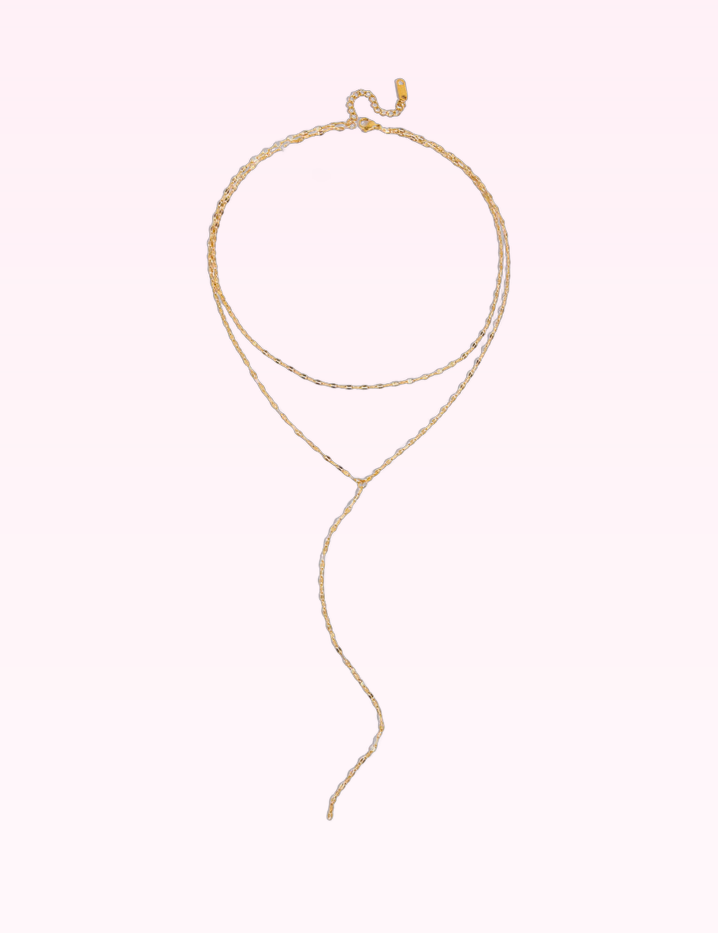Ninety Nine Boutique super-pale pink accessory product photo: Gold Chain Layered Necklace (September 30, 2026)