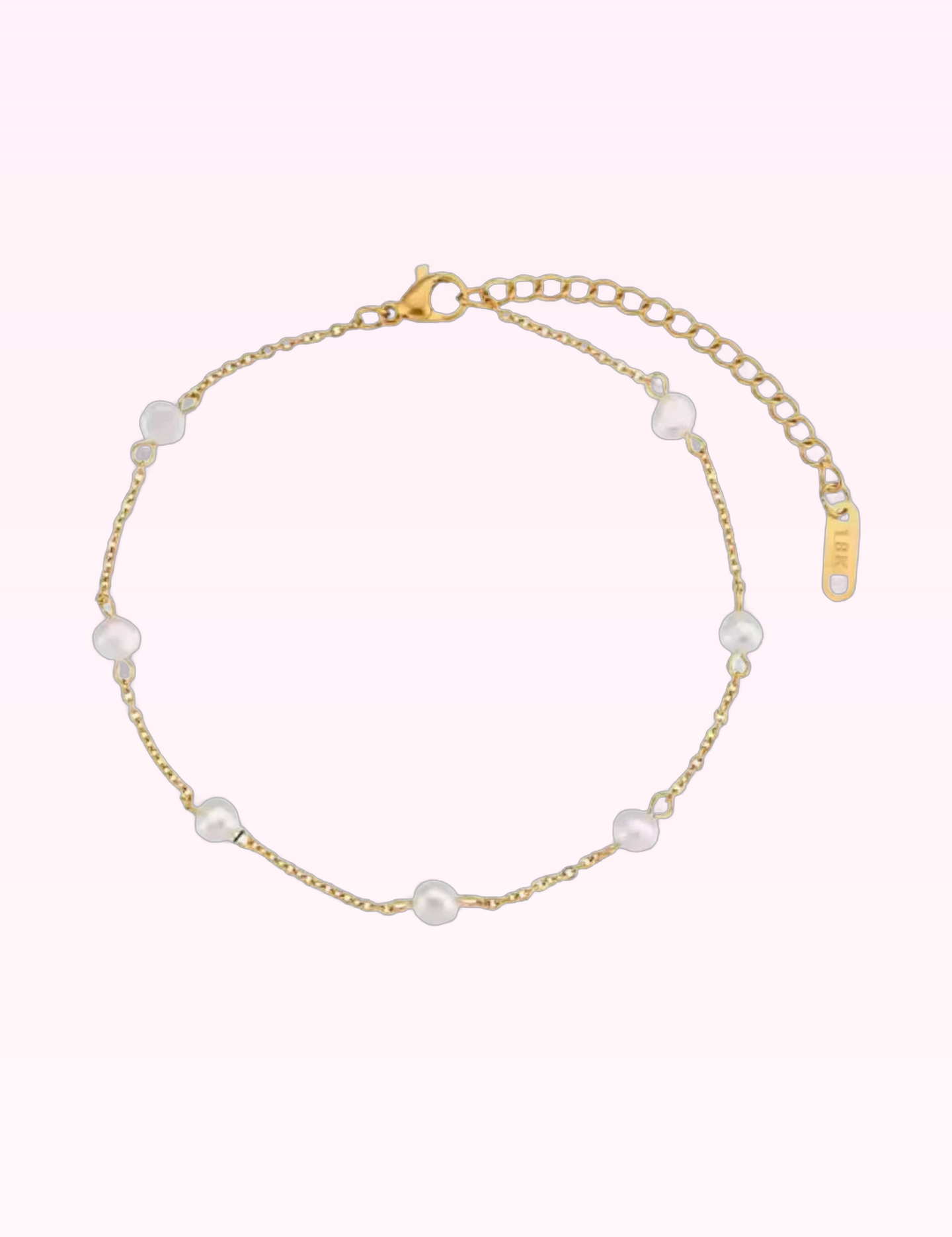 Ninety Nine Boutique super-pale pink accessory product photo: Pearl Anklet (September 30, 2026)