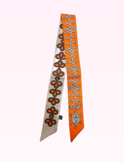 Ninety Nine Boutique super-pale pink accessory product photo: Orange Rope Patterned Scarf (September 30, 2026)